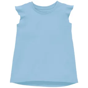 Ruffle Shirt in Light Blue